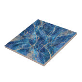 Blue Gold Marble  Tegeltje (Zijkant)