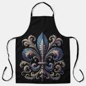 BLUE & GOLD MARDI GRAS FLEUR DE LIS SCHORT (Voorkant)