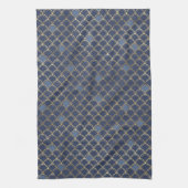 Blue Gold Mermaid Pattern Theedoek (Verticaal)