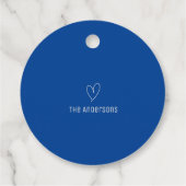 Blue Gold Merry kerst op maat Bedankjes Labels (Achterkant)