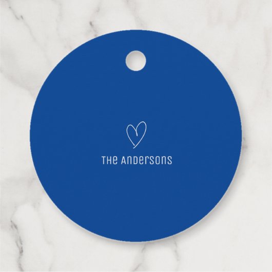 Blue Gold Merry kerst op maat Bedankjes Labels (Achterkant)