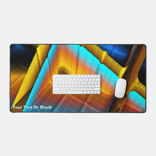 Blue-Gold Metallic Pattern 33 Bureaumat (Keyboard & Muis)