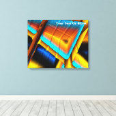 Blue-Gold Metallic Pattern 33 Canvas Afdruk (Insitu (Houten vloer))