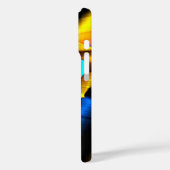 Blue-Gold Metallic Pattern 33 Case-Mate iPhone Case (Achterkant / Links)