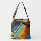 Blue-Gold Metallic Pattern 33 Crossbody Tas (Achterkant)