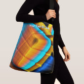 Blue-Gold Metallic Pattern 33 Crossbody Tas (Dichtbij)