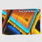 Blue-Gold Metallic Pattern 33 Golfhanddoek (Horizontaal)