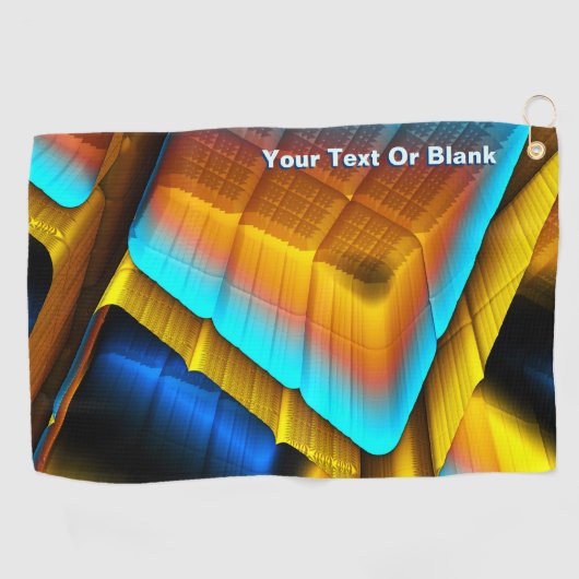 Blue-Gold Metallic Pattern 33 Golfhanddoek (Horizontaal)