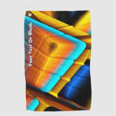 Blue-Gold Metallic Pattern 33 Golfhanddoek (Voorkant)