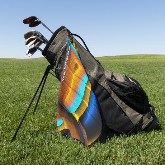 Blue-Gold Metallic Pattern 33 Golfhanddoek (Groen)