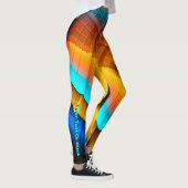 Blue-Gold Metallic Pattern 33 Leggings (Rechts)