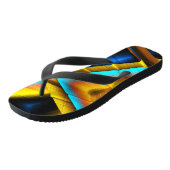 Blue-Gold Metallic Pattern 33 Teenslippers (Schuin)