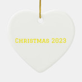 Blue & Gold Michigan Keramisch Ornament (Achterkant)