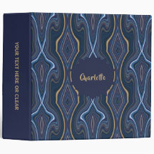 Blue Gold Modern Abstract Geode, op maat gemaakt