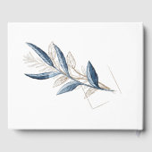 Blue Gold Modern Floral Gastenboek (Achterkant)