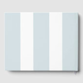 Blue & Gold Modern Stripes Wishes voor Baby shower Gastenboek (Achterkant)