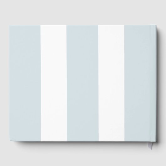 Blue & Gold Modern Stripes Wishes voor Baby shower Gastenboek (Achterkant)