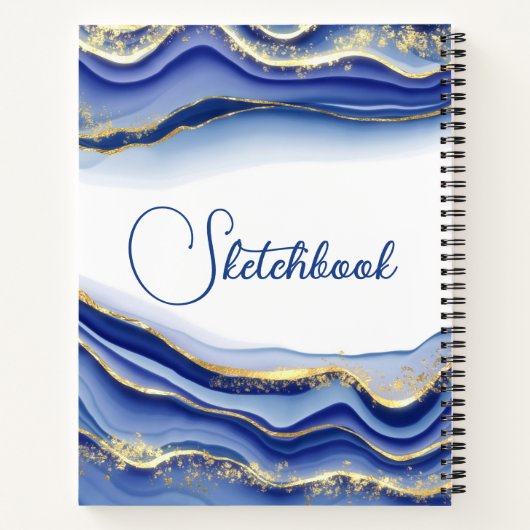 Blue Gold Monogram Notitieboek Journal (Achterkant)