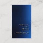 Blue Gold Monogram Visitekaartje (Achterkant)