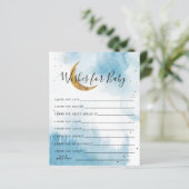 Blue Gold Moon en Stars Wishes for Baby Card (Staand voorkant)
