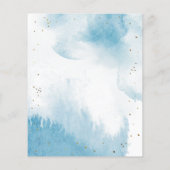 Blue Gold Moon en Stars Wishes for Baby Card (Achterkant)