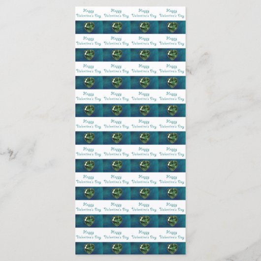 Blue Gold Moon Green Heart Jewels Valentijn Day Menu (Achterkant)