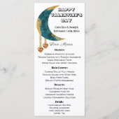 Blue Gold Moon Oranje Heart Jewels Valentijn Day Menu (Voorkant)