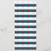 Blue Gold Moon Red Heart Jewels Valentijn Day Menu (Achterkant)