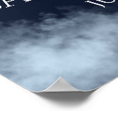 Blue Gold Moon & Stars Baby shower Welkomstbord Poster (Hoek)