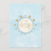 Blue Gold Moon & Stars Greenery Books for Baby Informatiekaartje (Achterkant)