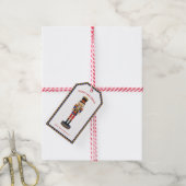 Blue Gold Notenkraker Drummer Christmas Gift Label Cadeaulabel (Met Touw)