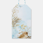 Blue Gold Oerwoud Animals Wild One Boy 1st Birthda Cadeaulabel (Achterkant)