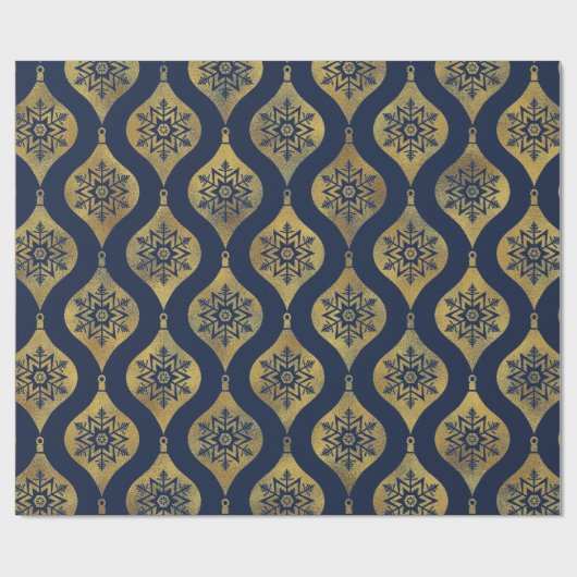 " BLUE & GOLD ORNAMENT" CADEAUPAPIER (Vlak)