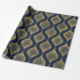 " BLUE & GOLD ORNAMENT" CADEAUPAPIER