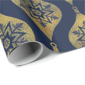 " BLUE & GOLD ORNAMENT" CADEAUPAPIER (Rol Hoek)