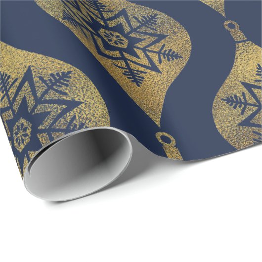 " BLUE & GOLD ORNAMENT" CADEAUPAPIER (Rol Hoek)