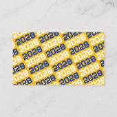 Blue & Gold Pawprint Mini Afstuderen Uitnodigingen (Achterkant)