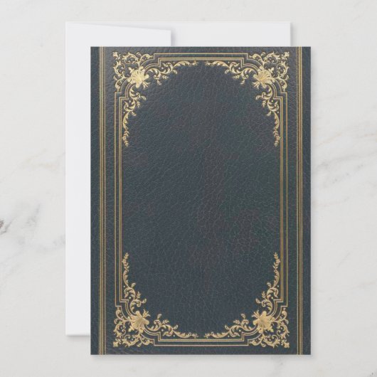  Blue Gold Photo Elegant Boy Bevestiging Kaart (Achterkant)