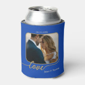 Blue Gold Photo Wedding Koelbox Blikjeskoeler (Blikje Voorkant)