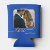 Blue Gold Photo Wedding Koelbox Blikjeskoeler (Achterkant)