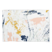 Blue Gold Pink Palette Splatter Kussensloop (Voorkant)