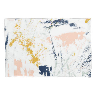 Blue Gold Pink Palette Splatter Kussensloop