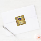 Blue Gold Prince Baby shower Favor Stickers (Envelop)