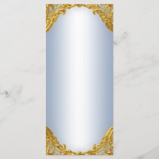 Blue Gold Prince Baby shower Menu (Achterkant)