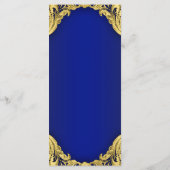 Blue Gold Prince Baby shower menu's (Achterkant)