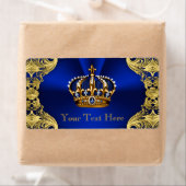 Blue Gold Prince Baby shower Waterfles Etiket (Insitu)