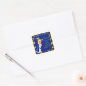 Blue Gold Prince Jewel Baby shower Stickers (Envelop)