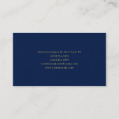 Blue Gold Professional Trendy Name Premium Thick Visitekaartje (Achterkant)