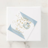 Blue Gold Pumpkin Herfst Baby shower Hartelijk dan Bedankjes Labels (In situ)