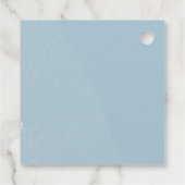 Blue Gold Pumpkin Herfst Baby shower Hartelijk dan Bedankjes Labels (Achterkant)